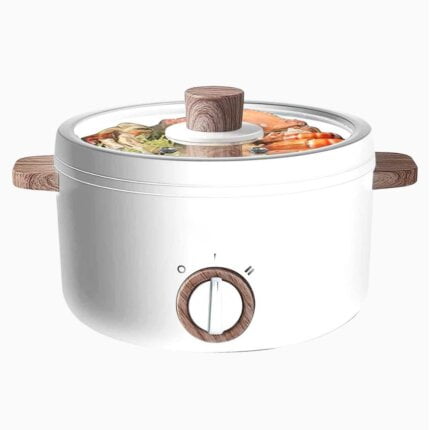 Electric Hot Pot, 1.5L Mini Multifunction Electric Cooker