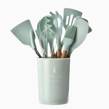 Kitchen Utensils Silicone 11-Pieces Spatula Set