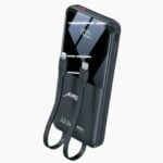 Airox PB07 10000mAh Smart Powerbank with Built-In USB, iPhone, and Type C Cables - 22.5W Fast Charging Support, LED Screen Display